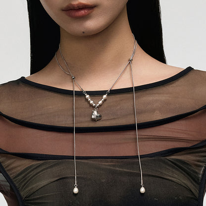 Graffiti Heart Pull-Out Necklace