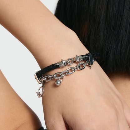 Starburst Spliced Double-Layer Bracelet