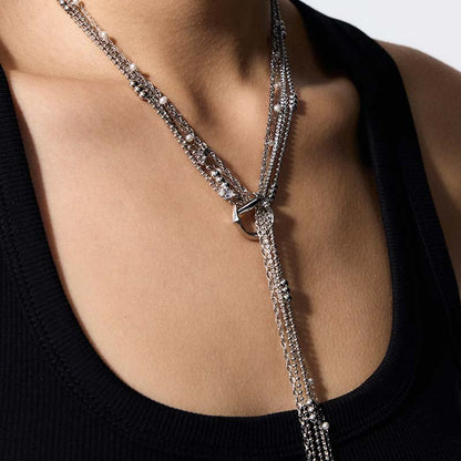 Crescent Knight Beaded Necklace