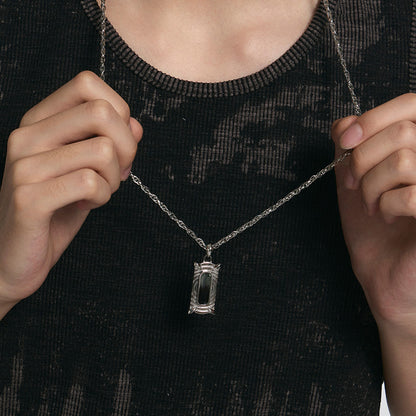 Bone Record Gradient Tourmaline Sweater Necklace