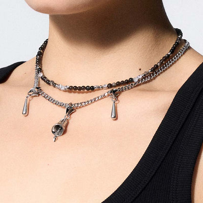Guardian Bell Double-Layer Pendant Necklace
