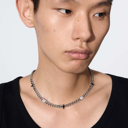 Knight Armor Irregular Zircon Necklace