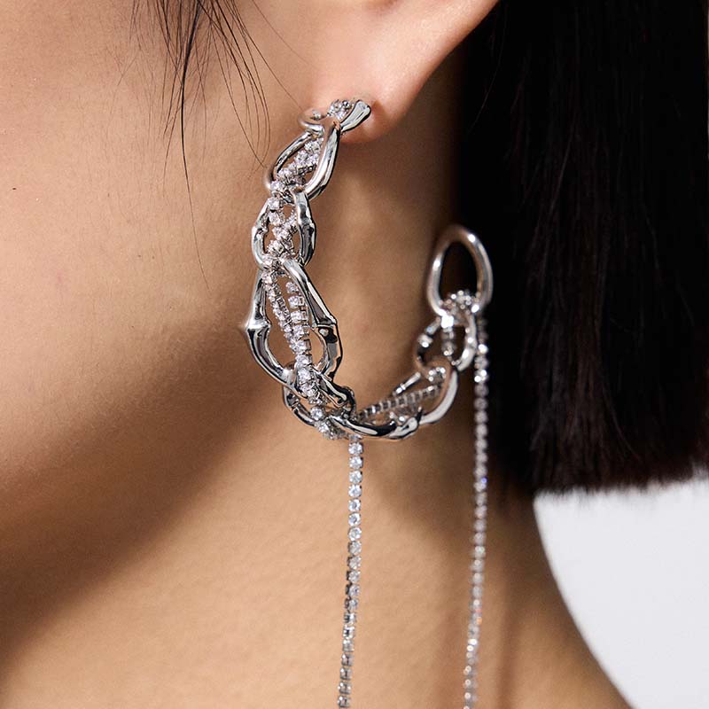 Knight Armor Chain Earrings
