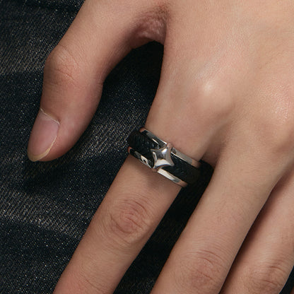 Spiked Woven Wide Ring