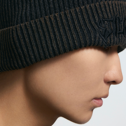 Black Letter Embroidery Beanie