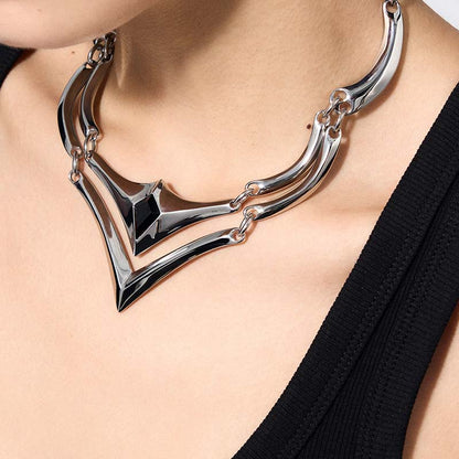 Knight Armor Double-Layer Necklace