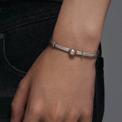 S925 Sterling Silver Piercing Ball Bangle