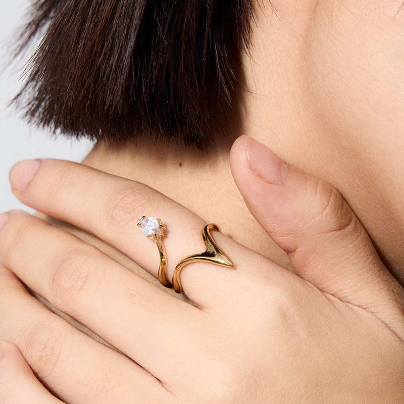 Four-Point Star Armor Ring