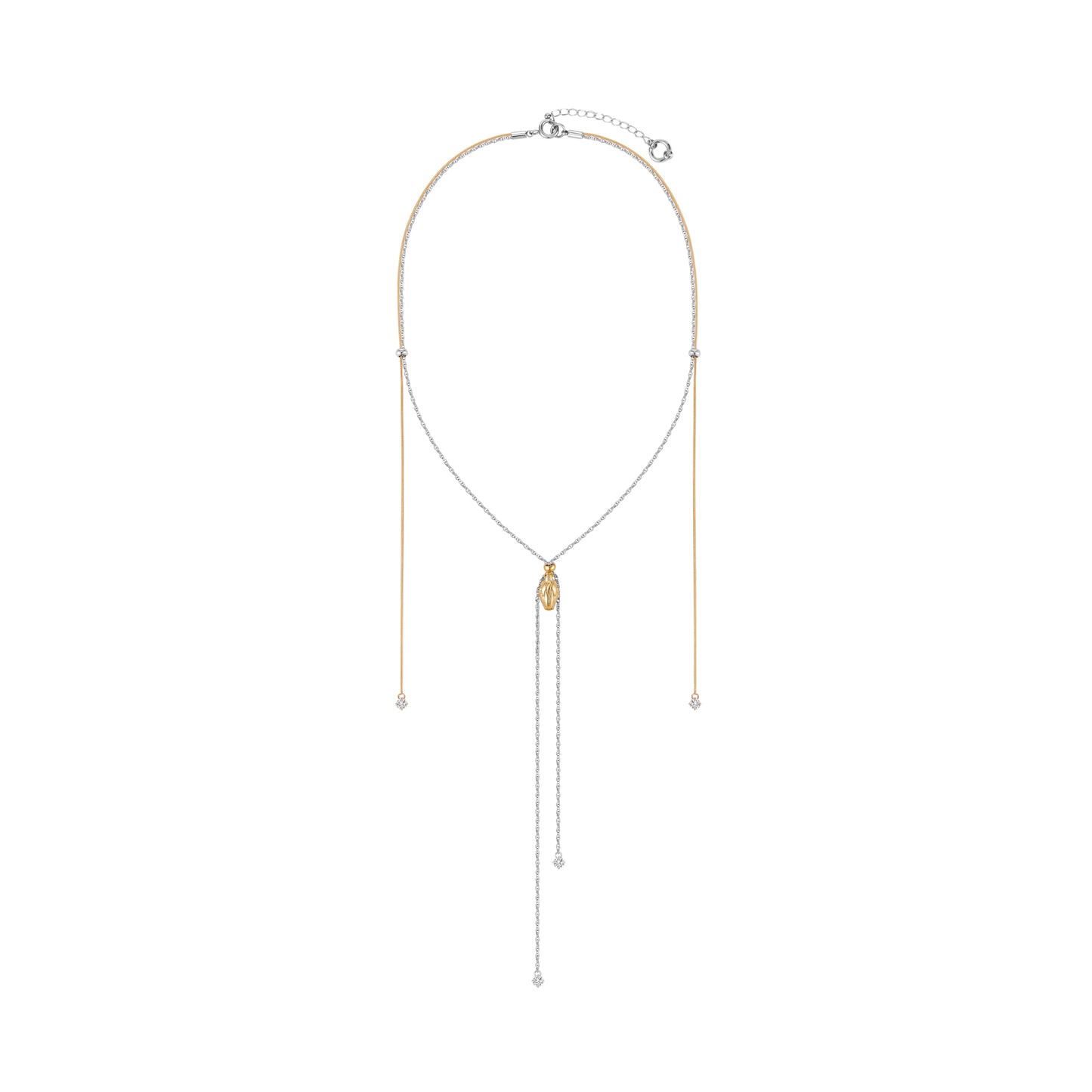 Snake Head Slider Y Necklace