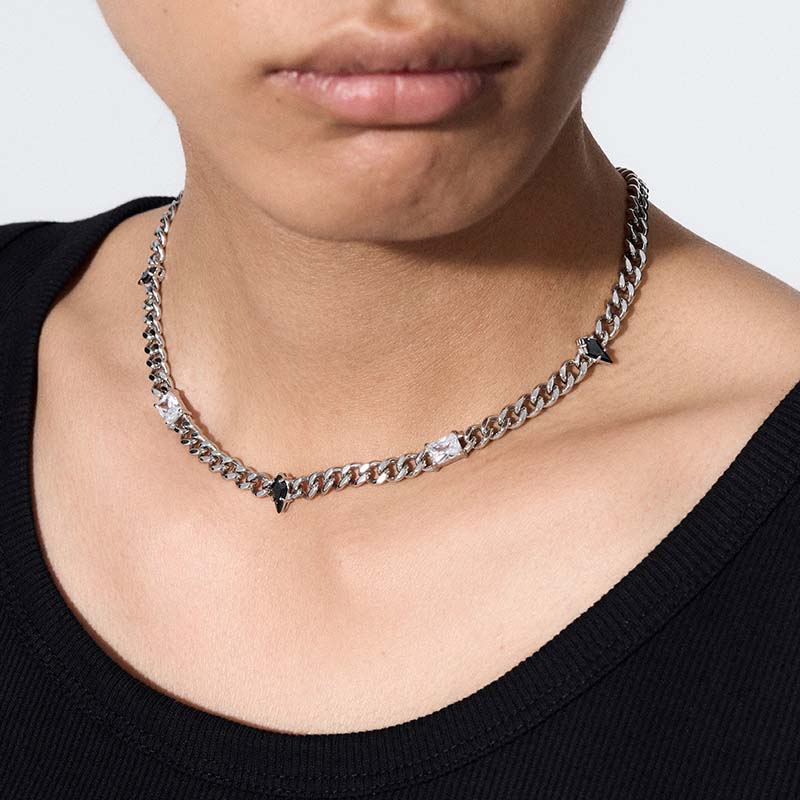 Knight Armor Irregular Zircon Necklace