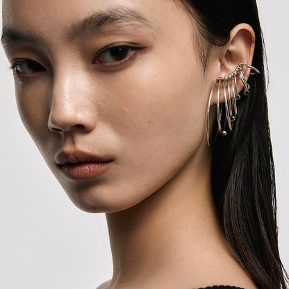 Multi-Hoop Stacked Ear Cuff