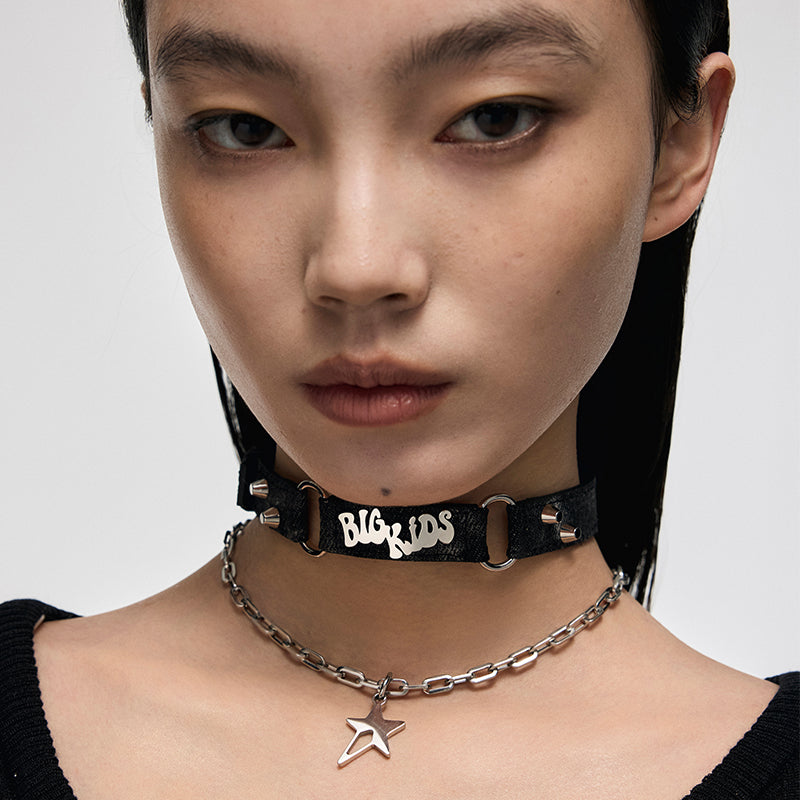 BIG KIDS Graffiti Denim Choker