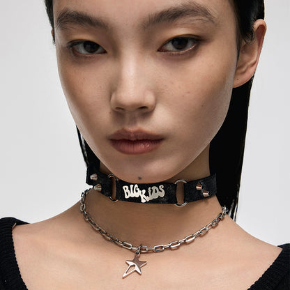 BIG KIDS Graffiti Denim Choker