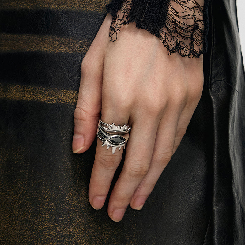 Punk Eye Stacking Ring Set
