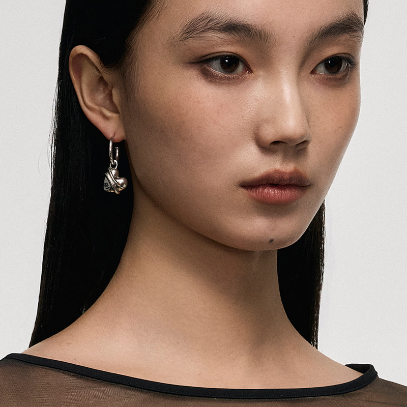 Graffiti Heart Earrings