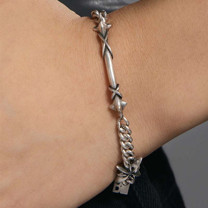S925 Sterling Silver Cross Star Bracelet