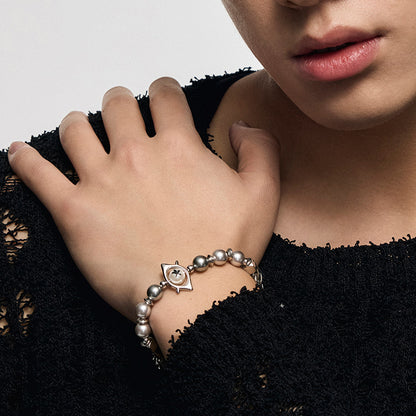 Punk Eye Gradient Pearl Bracelet