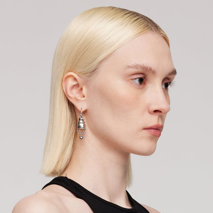 BLACK GLOVES MAGIC FIST DROP EARRINGS