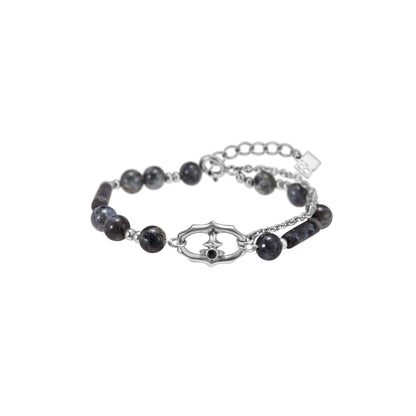 S925 Warthog Nose Clasp Double Layer Bracelet