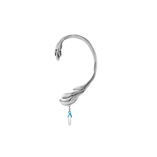 S925 Booby Bird Wing Wrapped Ear Cuff