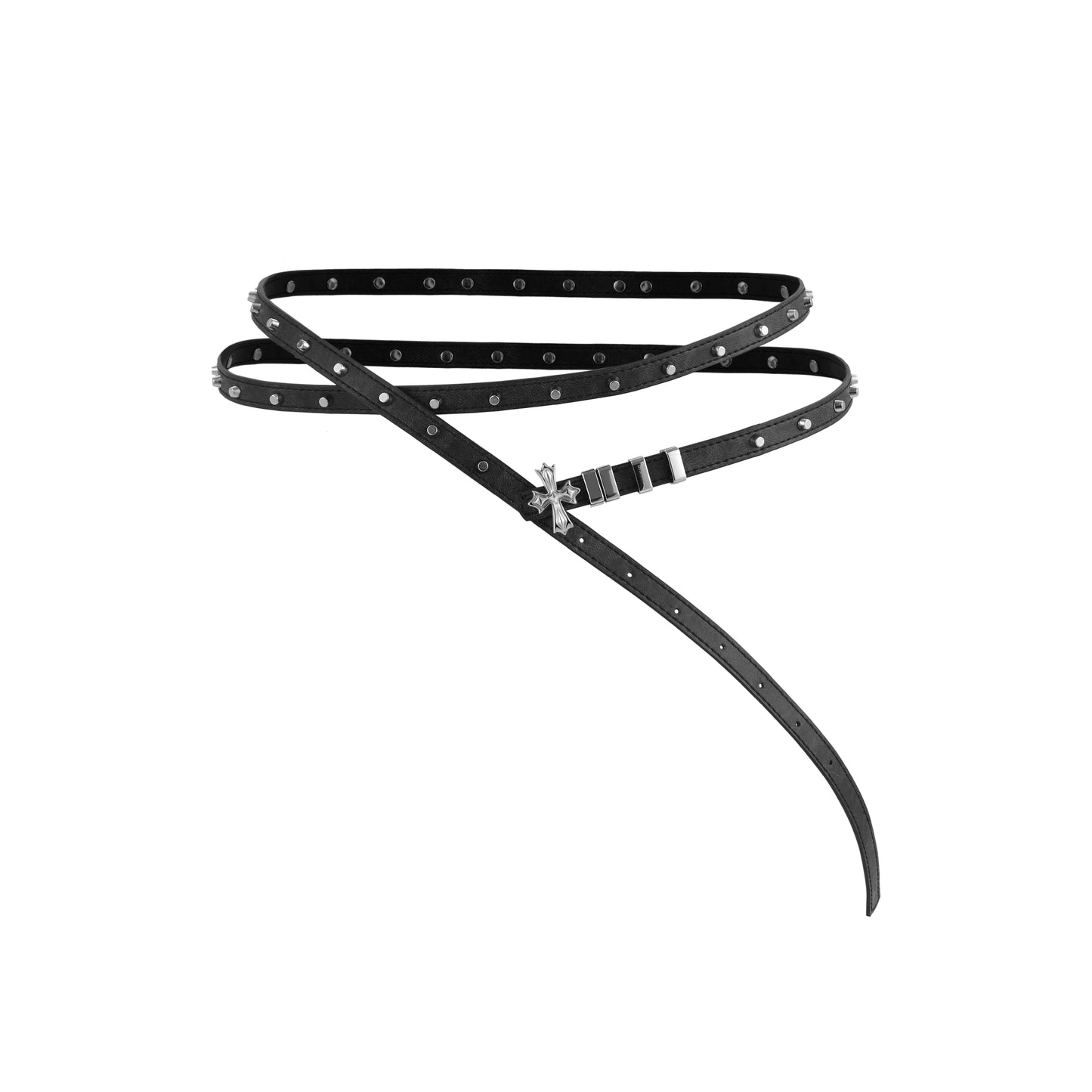 Crossflower Double-Layer Leather Belt