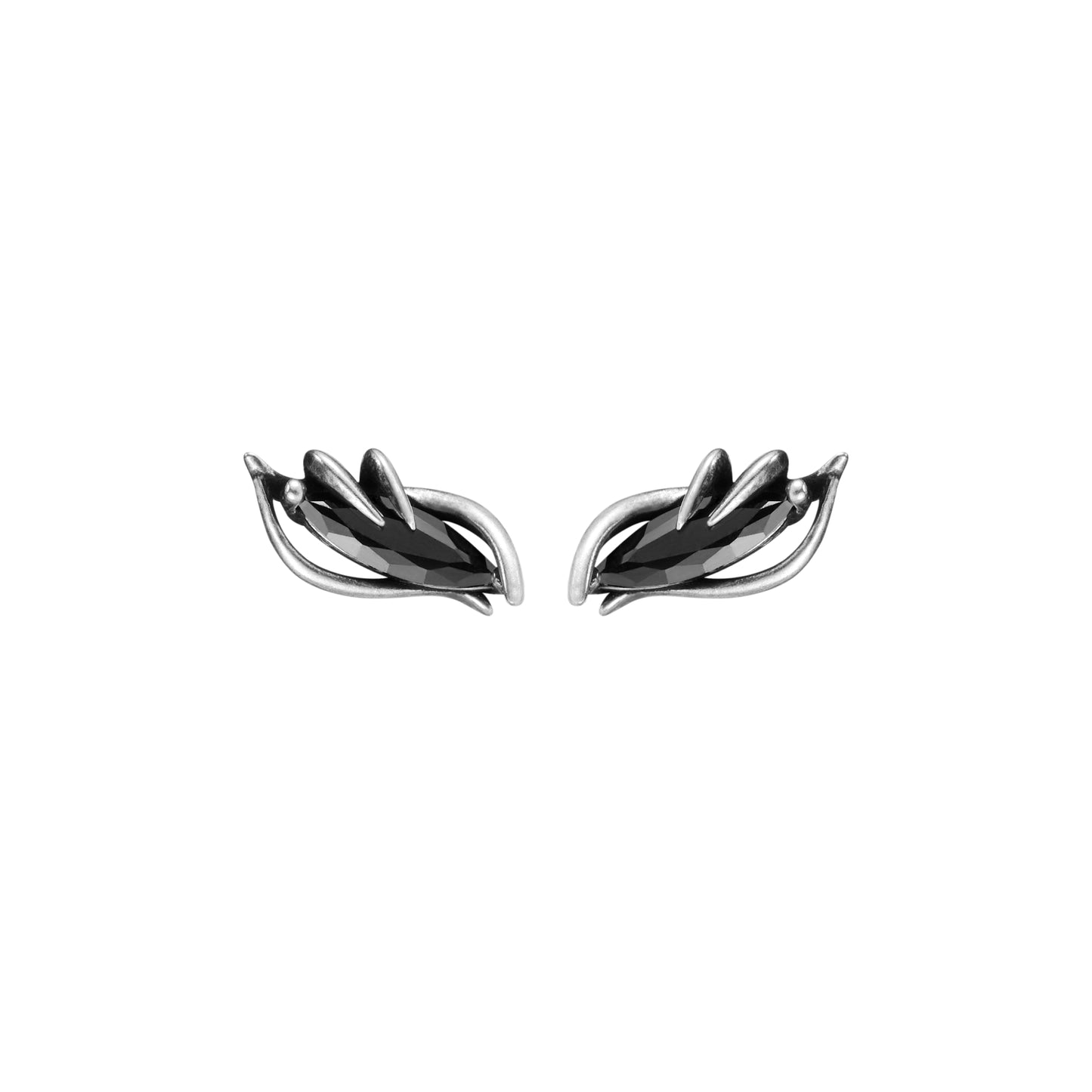 Fox Black Stud Earring