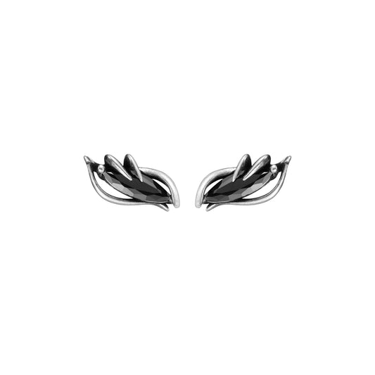 Fox Black Stud Earring