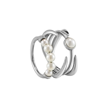 Pearl Stacking Ring Set