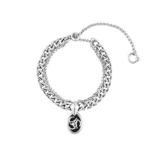 Triple Serpent Double Layer Bracelet