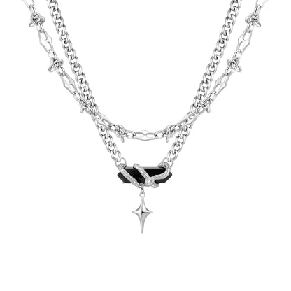 Snake Loop Double Layer Necklace