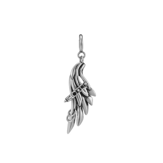 S925 Booby Bird Wing Piercing Pendant