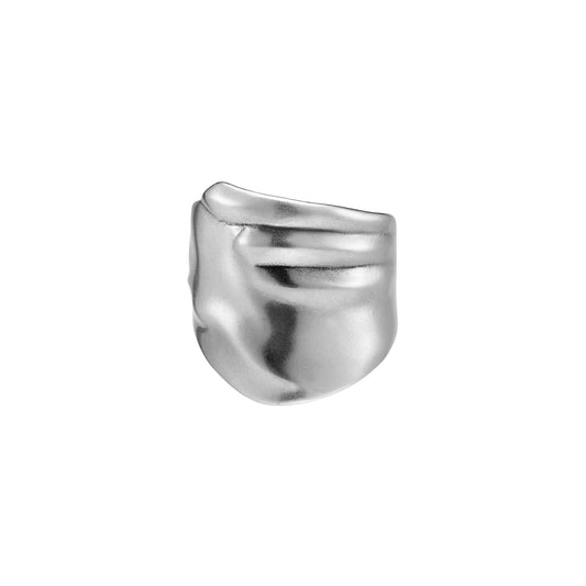 S925 Booby Bird Wing Wide Band Ring
