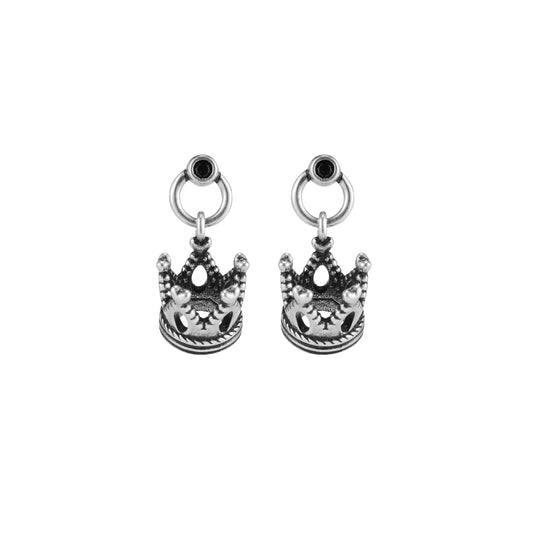 Fox Crown Drop Earring