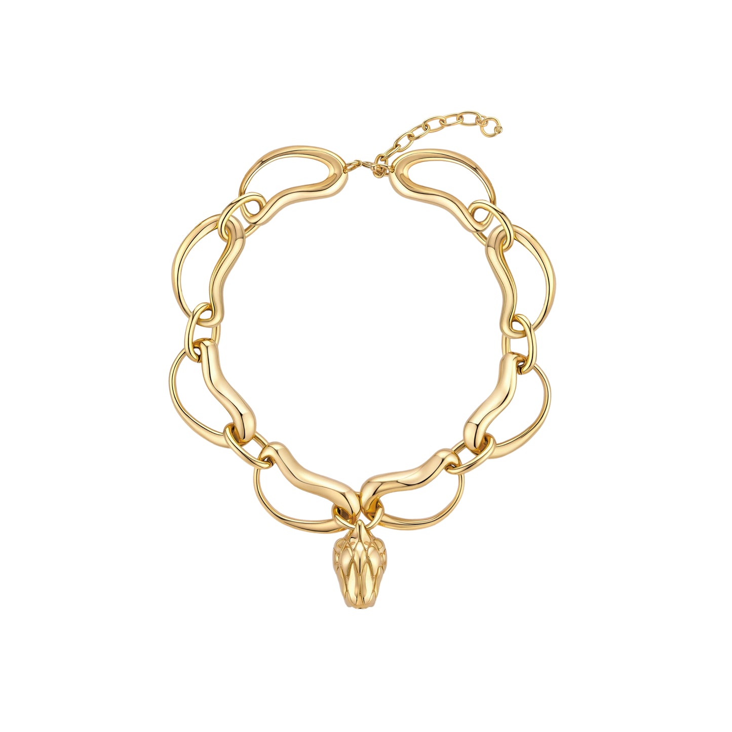 Nebula Snake Loop Necklace (Gold)