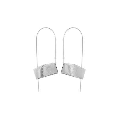 Cotent Label Open-Close Hinged Earrings