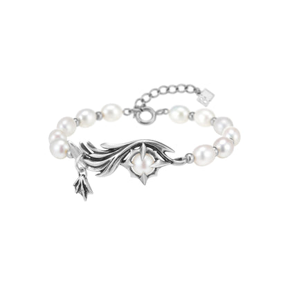 S925 Blue Booby Wing Pearl Bracelet