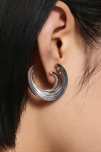 Distorted Bone Record Earrings
