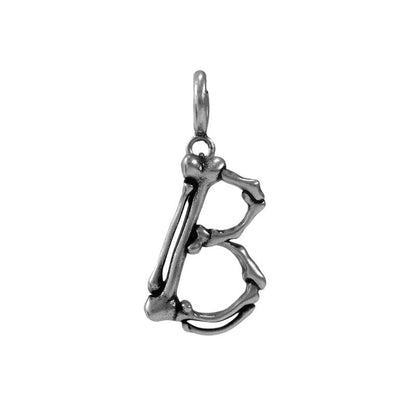 S925 Sterling Silver Bone Letter Pendant