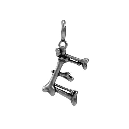 S925 Sterling Silver Bone Letter Pendant