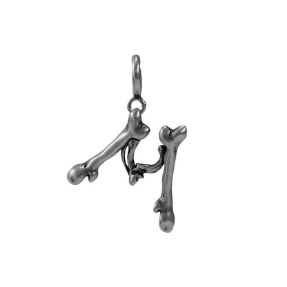S925 Sterling Silver Bone Letter Pendant