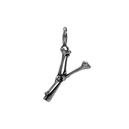 S925 Sterling Silver Bone Letter Pendant