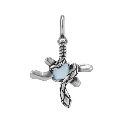 Silver Snake Zodiac Necklace Pendant