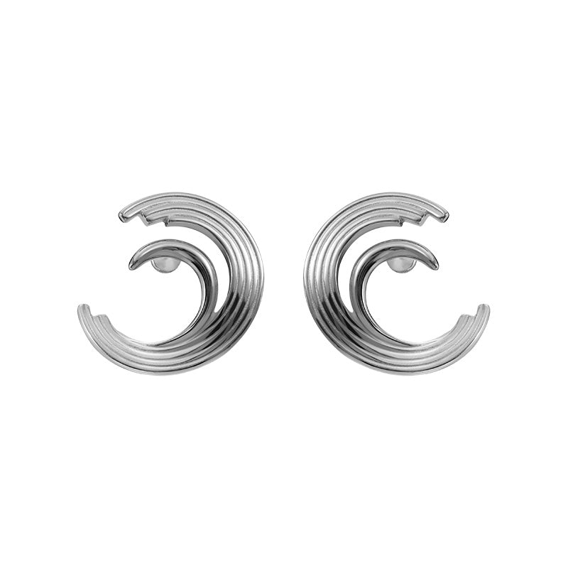 Distorted Bone Record Earrings