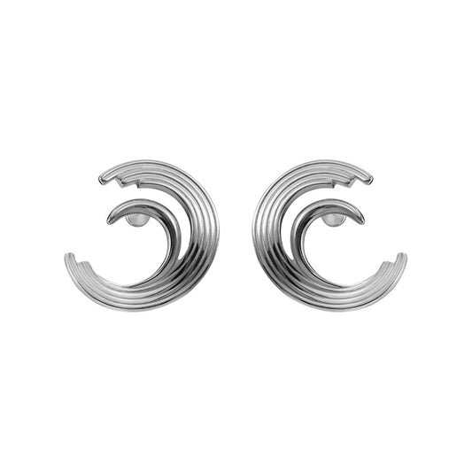 Distorted Bone Record Earrings