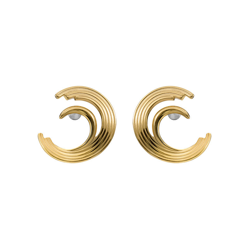 Distorted Bone Record Earrings