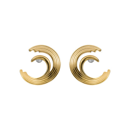 Distorted Bone Record Earrings