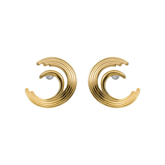 Distorted Bone Record Earrings