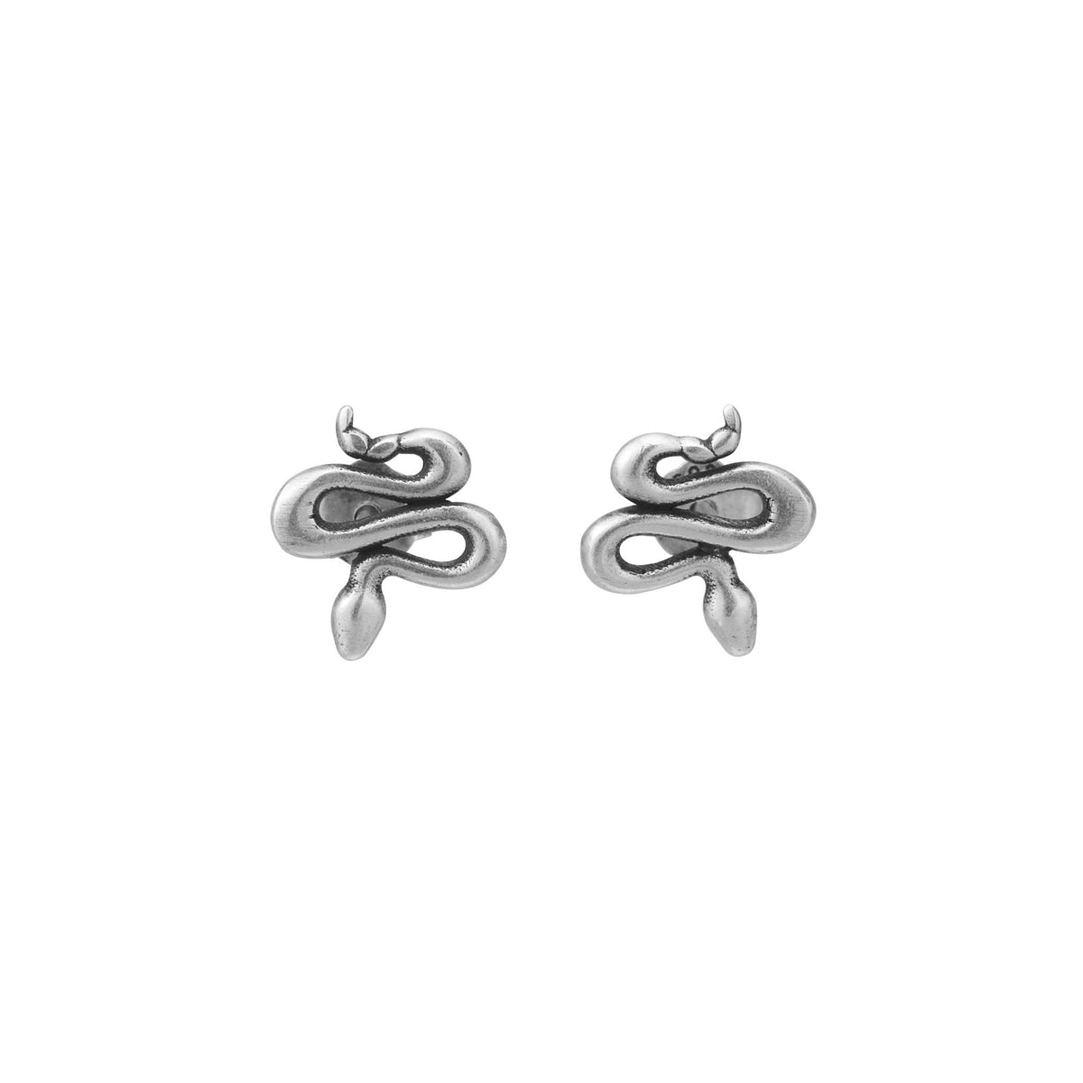 Coiled Serpent Stud Earrings - view 1