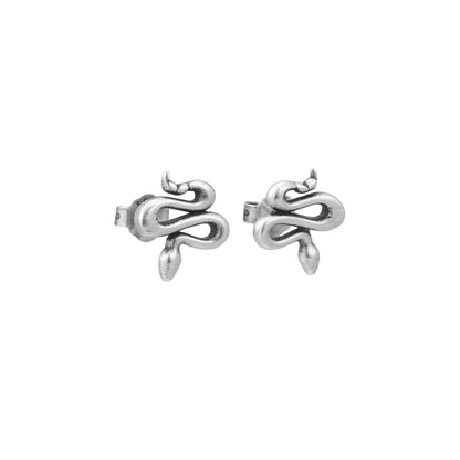 Coiled Serpent Stud Earrings - view 2