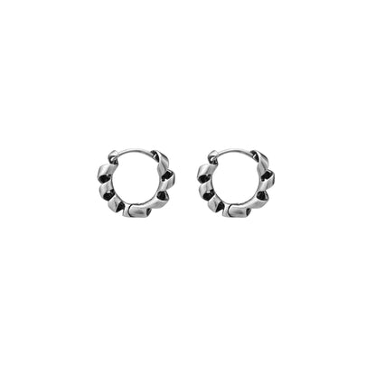 Twisted Silver Hoop Earring (Single) - view 1